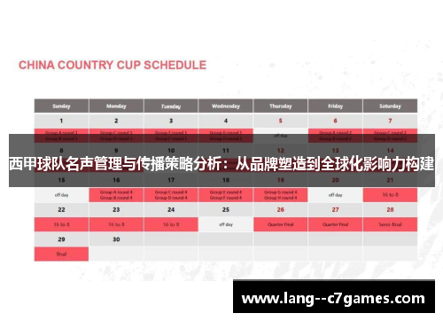 西甲球队名声管理与传播策略分析：从品牌塑造到全球化影响力构建